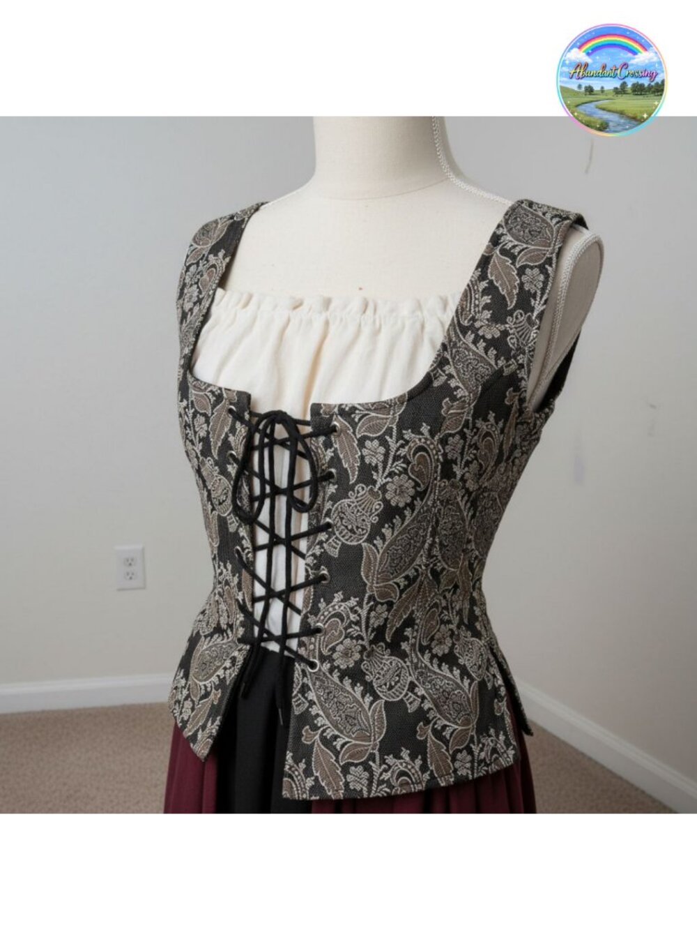 Renaissance Pirate Reversible Corset Bodice Costume Top